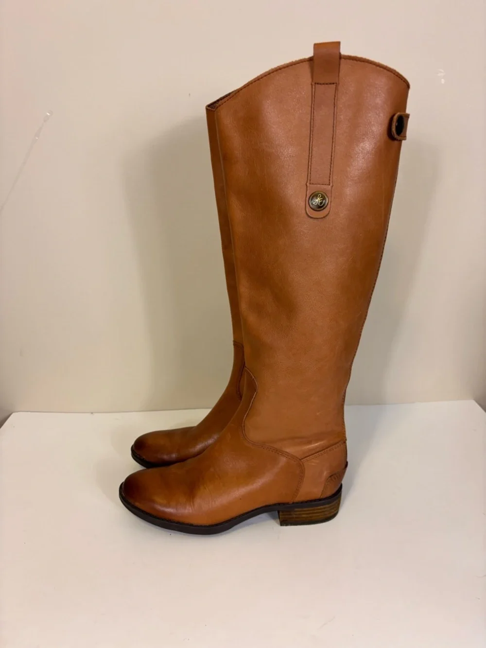 Sam Edelman Tan Leather Tall Penny‎ Riding Boots Size 5